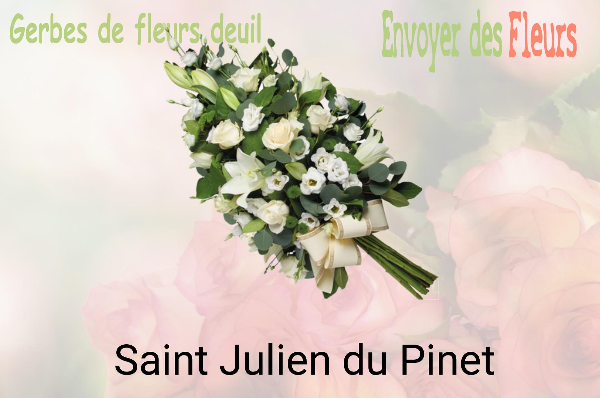 Gerbe de fleurs de deuil livrée à Saint-Julien-du-Pinet